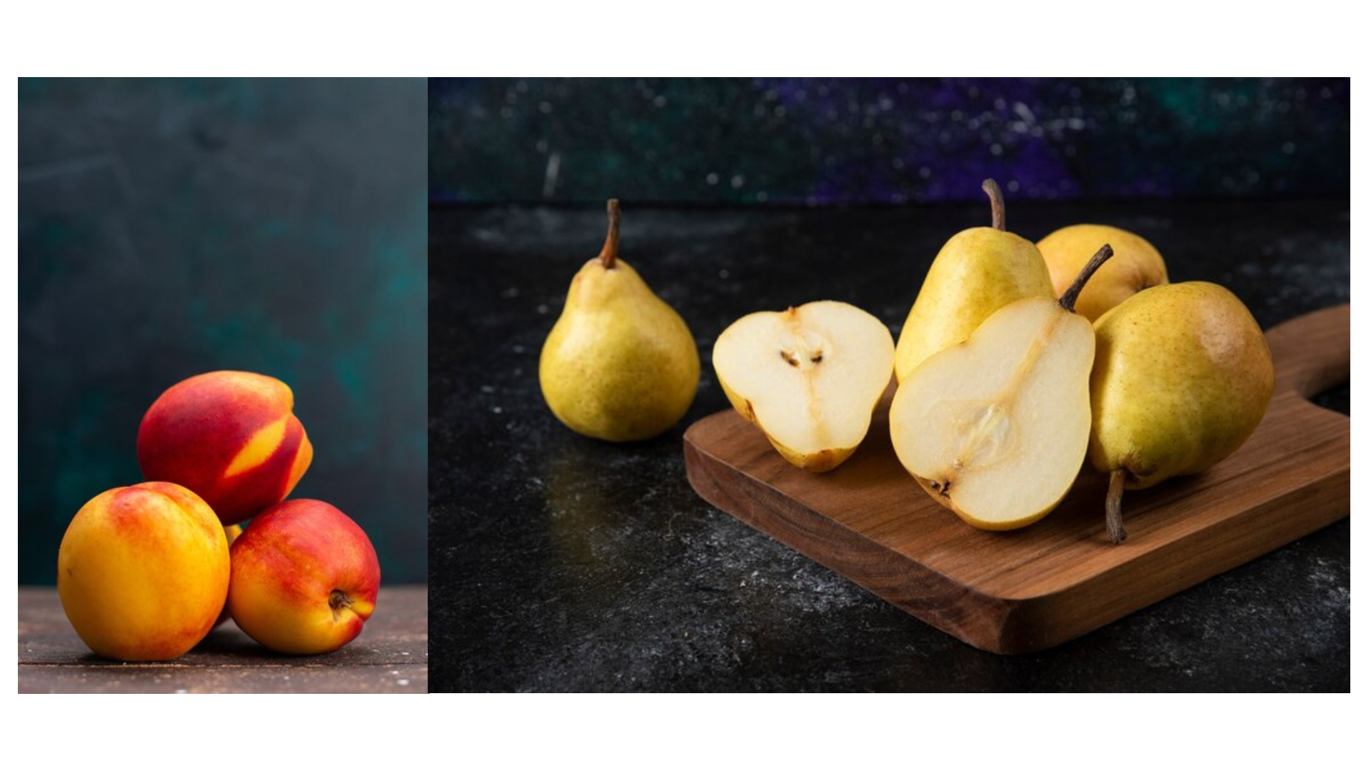 
kidney friendly fruits- Peach and Pears